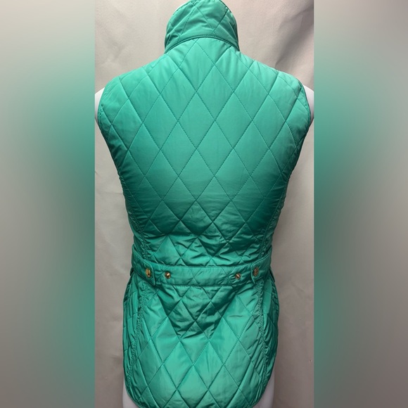 Lilly Pulitzer Getaway Quilted Vest in Jade green color gold-toned buttons XXS - Picture 14 of 14